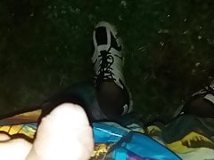 Gay pissing outdoors solo action