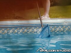 Gorgeous Pool Boy Gets Fucked Hard By Big Hunk