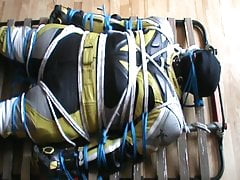 Yellow and Black - restrained bikerslave