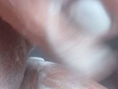 Cock play in the shower