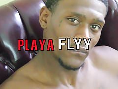 Playa Flyy stroking his massive dick