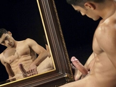 Nickolay Petrov cannot resist his own perfect reflection