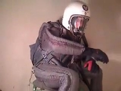 Dominique in full pressure gear in altitude chamber