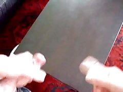Double big dick cum load on table