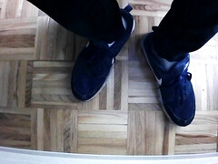 Colleague filmed under the desk