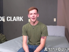 Horny army stud enjoys vigorous solo masturbation session