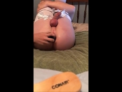 Sissy Fucked by 9 Inch Black Dildo 3