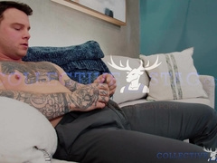 Horny gay Tyler James knows how to make himself satisfied in front of the camera