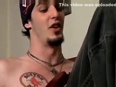 Straight thug Axel masturbation after playing guitar solo