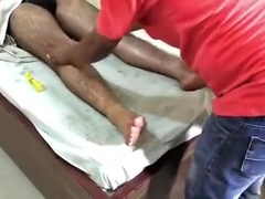 hairy indian getting massage