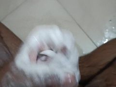 Spunk shot in shower