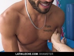 Sexy Latino stud gets pounded hard in raw bareback action