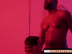 SayUncleNetwork.com - Dominant ebony male unleashes raw fury on petite gay