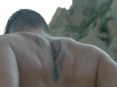 Sylvan wank off on the beach