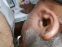 60-Year-Old Rustic Daddy Gives Me a Blowjob in a Public Bathroom