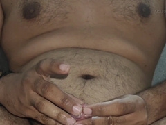 Manmeat head piercing good-sized barbell