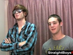 Straight young men have their dick sucked by amateur vixen