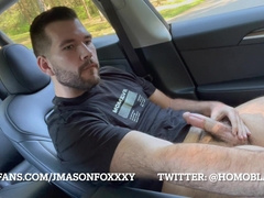 four fellows caught me stroking off in my camper