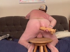 Gay anal, big ass, big dildo anal