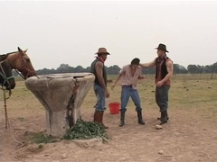 Cowboys love outdoor threesomes - Latin-Hot