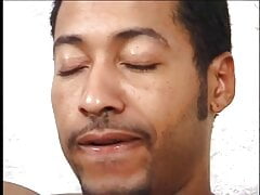 White bottom takes a massive black cock down his throat