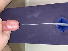 Fat Guy Cumming A Morning Load On An Inflatable Pillow