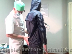 Fetish Patient In Shining Nylon Rain Wear