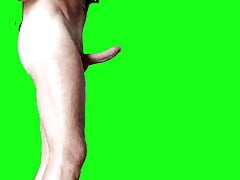 I'm naked with huge erection