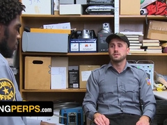 Two Horny Officers Get Wild In The Backroom Of A Store - Wesley Woods And Devin Trez