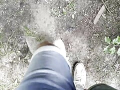 Risky Public Handjob - Back At The Cabin