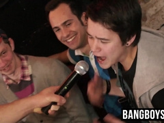 Horny men gang up on our twink slut in this wildest gay sex party