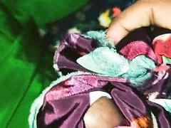 Cum in clothes, satin fuck, stroke