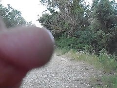 handjob with cum outdoor flashing