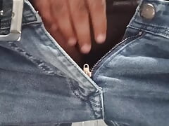 Alone boy masturbating in bathroom