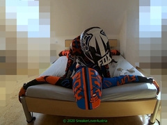 Youngster, motocross, gloves wank