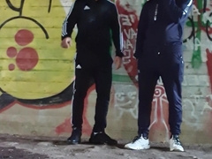 Scally queer guys fap outdoor and homemade scally plow