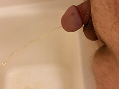 Fat Guy With A Small Penis Pissing