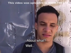 Straight latino shows his cock in public and fucked raw