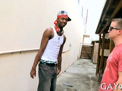 White Booty gets her black ass stretched by a hot black stud