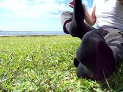 Footshare nude- in and out of sneakers and shoes by Hairyartist