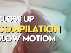 Close up slow motion cumshots compilation