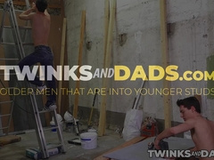 Skinny French twinks relentlessly anal breed after a mutual blowjob