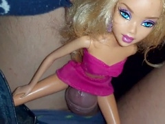 Sexy blonde doll is smashed with micro-skirt undies and bikini