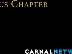 Bishop Angus continued to fuck the boy's mouth while fingering his hole