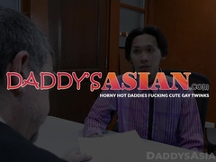 Freddy keeps his job by bottoming Daddy Mikes throbbing pencil