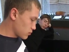 Mike Is Studying In The Classroom...