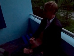 Gay blowjob, masturbation, public blowjob