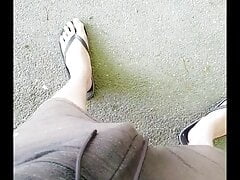 Exhib and masturbation in public