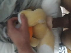 fucking my rabbit plushie 3