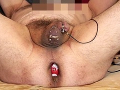 Fist hairy mature, estim cum, balls destroyed